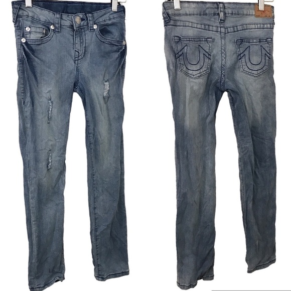 True Religion Other - True Religion kids light wash blue distressed denim jeans size 10